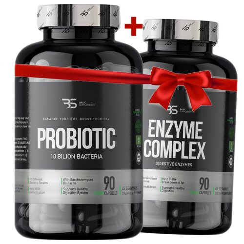 1. BASIC SUPPLEMENTS GUT BUNDLE - PROBIOTIC + DIGESTIVE ENZYME&reg; Cene