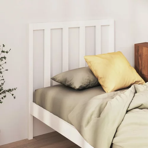 vidaXL uzglavlje za krevet bijelo 95 x 4 x 100 cm od masivne borovine
