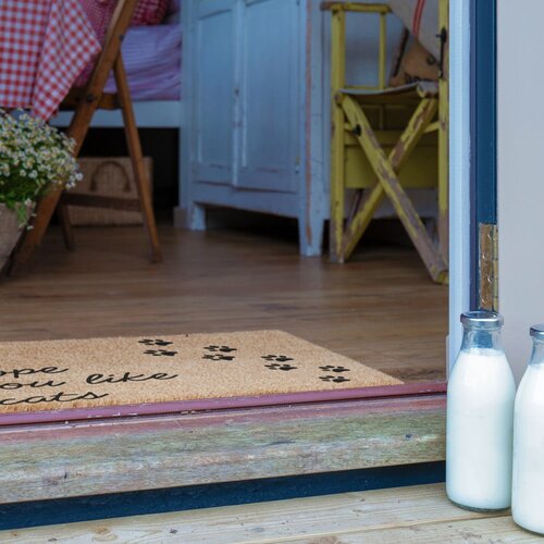 Artsy Doormats Predpražnik iz kokosovih vlaken 60x90 cm Hope You Like Cats &amp;ndash; Slike