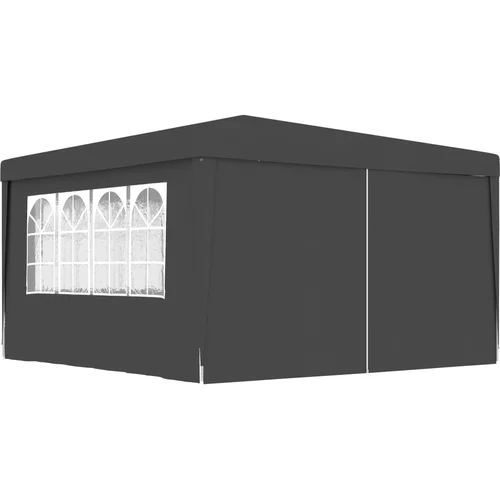 vidaXL Profesionalen vrtni šotor s stranicami 4x4 m antraciten 90 g/m², (20568345)