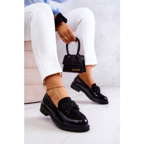 S. BARSKI Elegant Patent Loafers Black S.Barski Cene