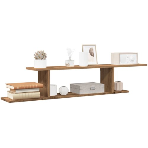 VidaXL Stenska TV polica artisian hrast 125x18x23 cm inženirski les Slike