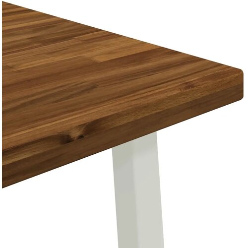  70 x 70 x 75 cm Čvrsto drvo akacije Prirodna i bijela - Prirodna i bijela 70 x 70 x 75 cm Četvrtasto Slike