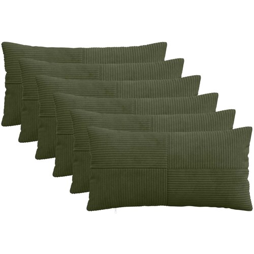  Presvlaka za jastuk 6 pcs ALMELO Zelena 40 x 70 cm Kord Cene