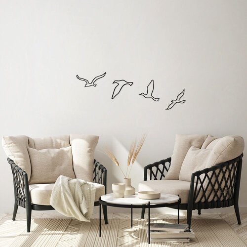 Wallity birds - 486 black decorative metal wall accessory Slike