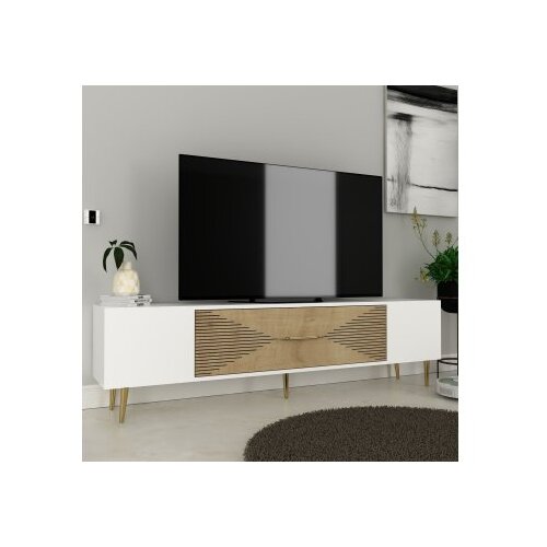 Hanah home tv polica Dekol1 white sapphire oak gold Slike