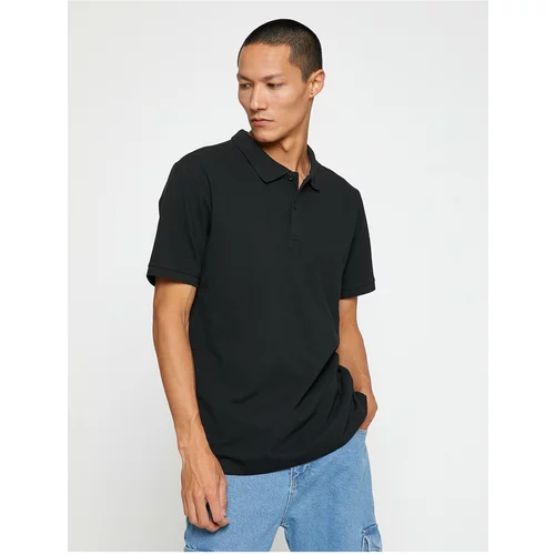 Koton Polo T-shirt - Black - Slim fit