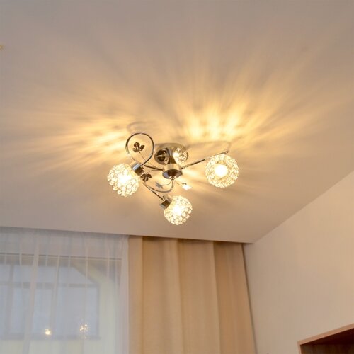  plafonski luster sophia 3xE27/15W/230V sjajni hrom/providno staklo Slike
