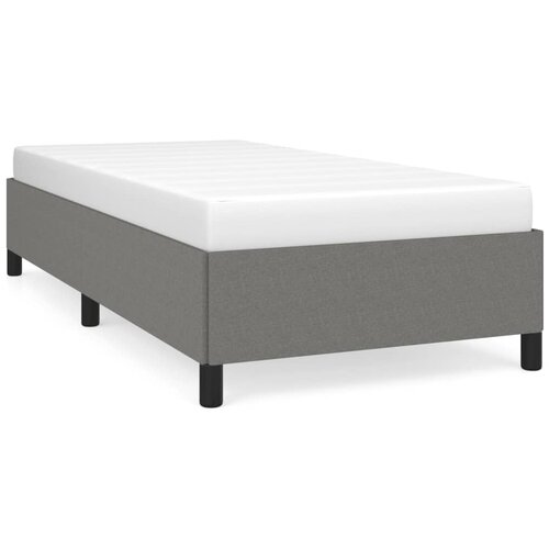 Maison Chic Posteljni okvir - Enojna postelja - Postelja za odrasle brez vzmetnice temno siv 100x200 cm blago-J7810, (21773082) Cene