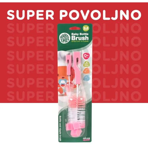 BABY CHEF četka 2 u 1 roze Cijene