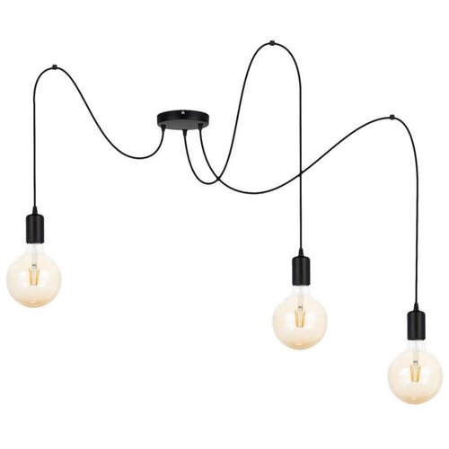  Luster na sajli MIROS 3xE27/60W/230V, pauk, crne boje Cene