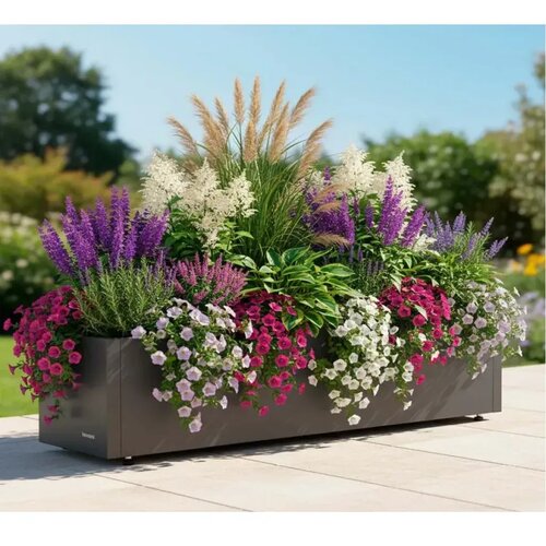 Herstera Garden Cube | Metalna žardinjera za cvijeće | 63 L | Antracit - BRANDED IN EU Cijene