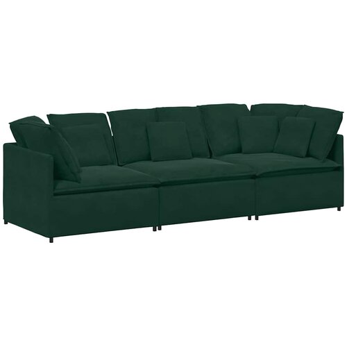  Modularna sofa s jastucima, bar&amp;scaron;unasta tamnozelena Slike