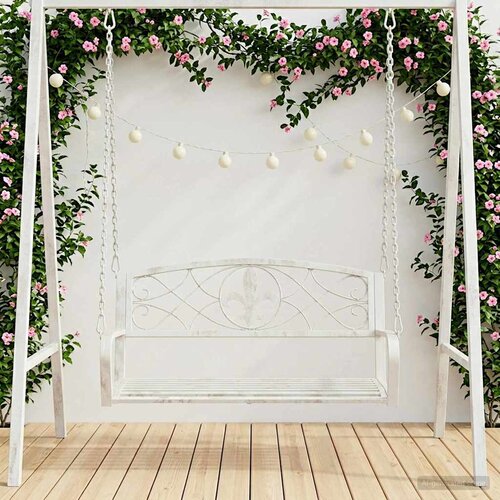  Ljuljačka Čelik 110,5 x 59 x 55 cm Antič White Cijene