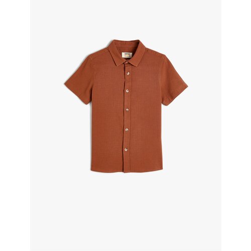 Koton Basic Shirt Short Sleeved Classic Collar Cotton Slike