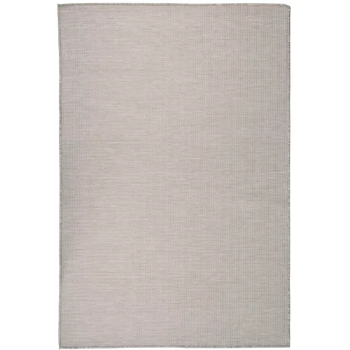 Vanjski tepih ravnog tkanja 120 x 170 cm sivo-smeđi