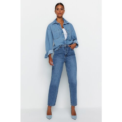 Trendyol Blue High Waist Mom Jeans Slike