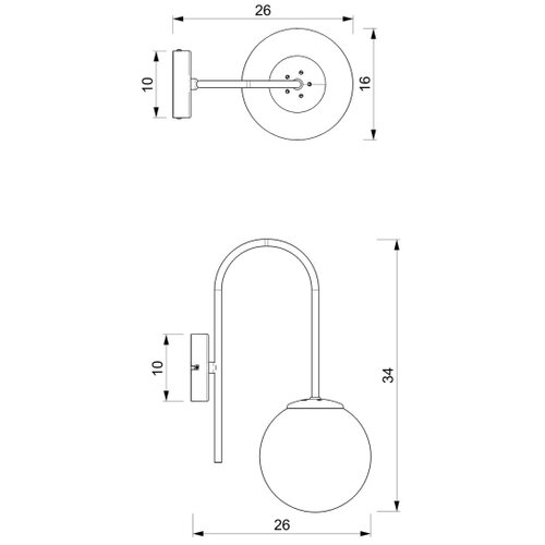  Zidna lampa CAMBRIDGE 1xE14/60W/230V crna Slike