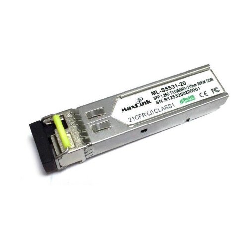 Maxlink 1.25g sfp optički modul, ml-s5531-20, wdm(bidi), sm, tx 1550/rx1310nm, 20km, 1x lc konektor, ddm ( 5880 ) Cene