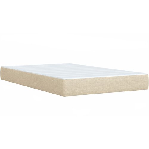  Krevet box spring s madracem krem 120 x 190 cm od tkanine Slike