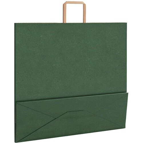  Papirnate vrečke 250 kosov z ročaji zelene barve 54x15x49 cm, (5000160914) Slike