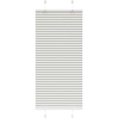 VidaXL Plisirana roleta svijetlosiva 60x100 cm &amp;scaron;irina tkanine 59,4 cm Slike