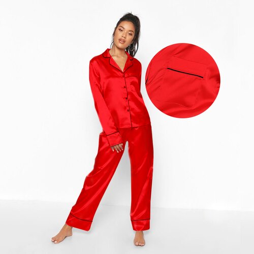 Baš Baš ženska pidžama basic crvena Slike