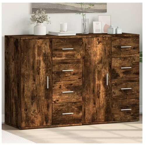 VidaXL Komoda 2 kom boja dimljenog hrasta 59x39x80cm konstruirano drvo Slike