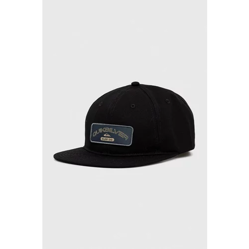 Quiksilver Bombažna bejzbolska kapa črna barva