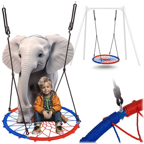 Neo-Sport SWINGO Stork's Nest Swing 95 cm in Blue and Red – Ideal Fun for All Ages, (21740662) Cene