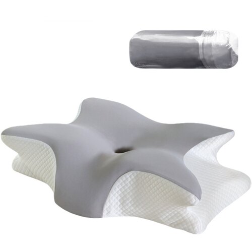 INF Ergonomski vzglavnik iz spominske pene Butterfly 60x40x13cm za globok spanec LightGrey, (5000116280) Cene