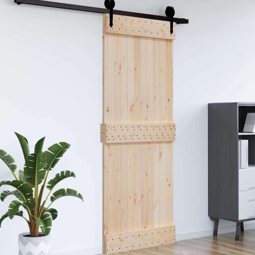  Vrata NARVIK Naravna 95 x 210 cm Masiven borov les, (5000215430) Cene