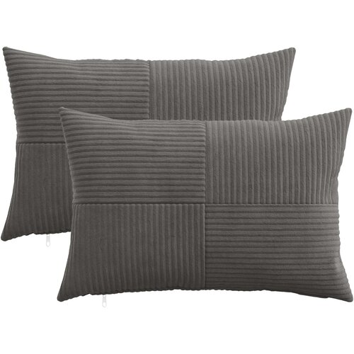  Presvlaka za jastuk 2 pcs ALMELO Tamnosiva 50 x 70 cm Kord Cene
