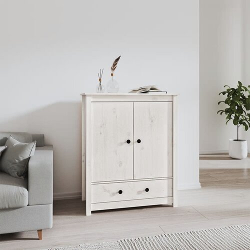 vidaXL Visoka komoda bijela 83 x 41,5 x 100 cm od masivne borovine Cijene