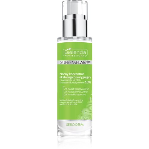 Bielenda Professional SUPREMELAB Sebio Derm zaglađujući eksfolijacijski serum za noć 30 ml Slike