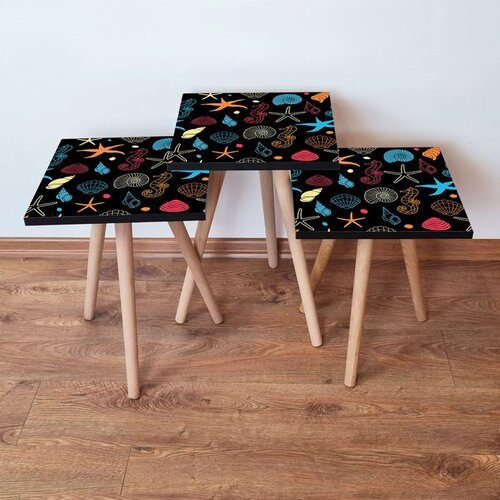 Hanah home Set 3 stočića 3Shp376 Multicolor Cene