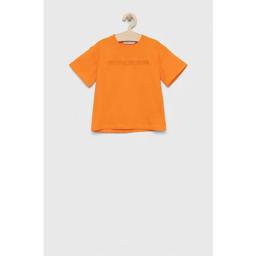 Calvin Klein Jeans Dječja majica kratkih rukava boja: narančasta, glatki model