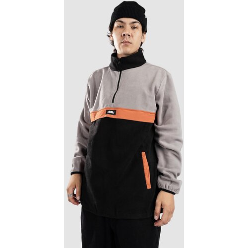 Blue Tomato 1/4 Placket Half-Zip Pulover iz flisa ultimate gray / orange / blac Cene