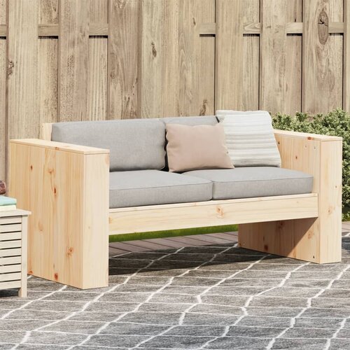  Vrtni dvosjed 134 x 60 x 62 cm od masivne borovine Slike