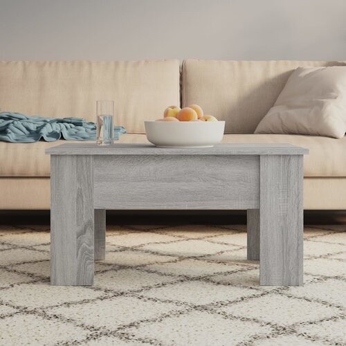vidaXL Klubska mizica siva sonoma 79x49x41 cm konstruiran les Cene
