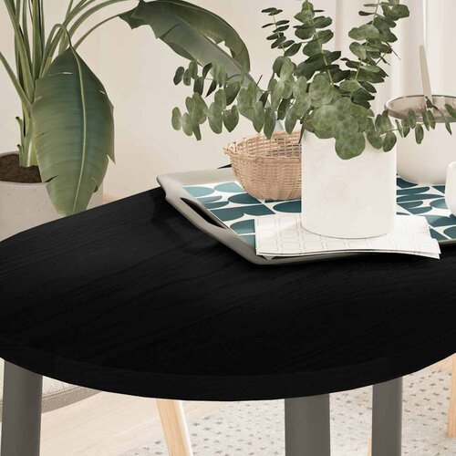 VidaXL Mizna plo&amp;scaron;ča temno rjava 100x50x2 cm trdna hrastovina ovalna Slike