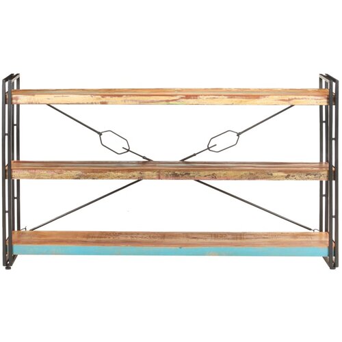 Maison Chic Knjižna omara - Knjižni regal 3-nadstropna 140x30x80 cm trden predelan les, (21725716) Cene