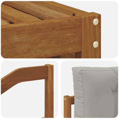  Set vanjskih sofa 5 kom. Prirodna i svijetlo siva 325 x 162,5 x 73 cm Slike