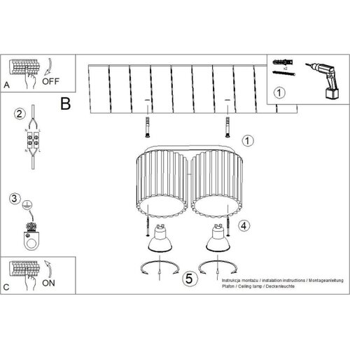 Sollux Lighting Sollux SL.1800 - Spot svetiljka AURA 2xGU10/10W/230V narandžasta Slike