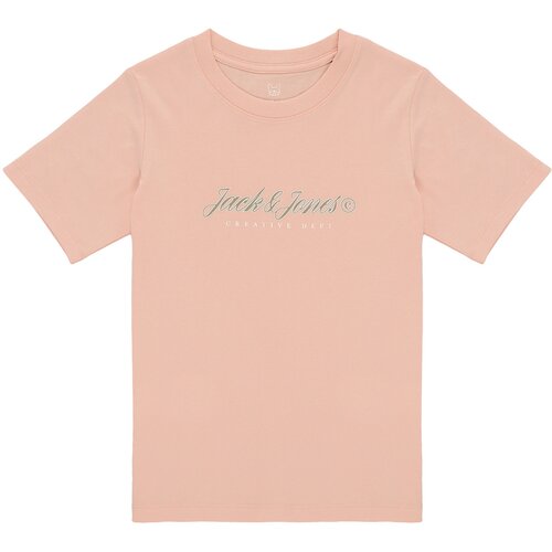 Jack & Jones Majice s kratkimi rokavi JORMONTAUK TYPE FRONT TEE Rožnata Cene