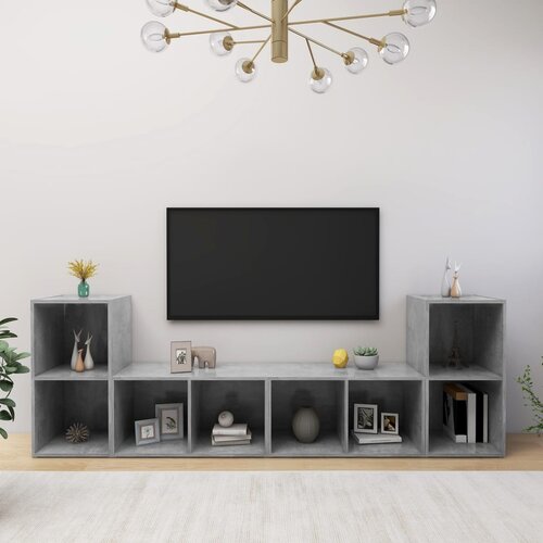 TV ormarići 4 kom boja betona 72x35x36,5 cm konstruirano drvo Cijene