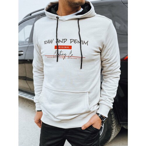 DStreet Men's light grey sweatshirt with print Slike