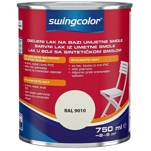SWINGCOLOR Lak na bazi umjetne smole (Bijele boje, 750 ml) Slike