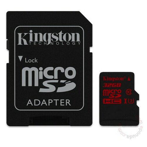 Kingston UHS-I U3 MicroSDXC 32GB + Adapter SDCA3/32GB memorijska kartica Cene