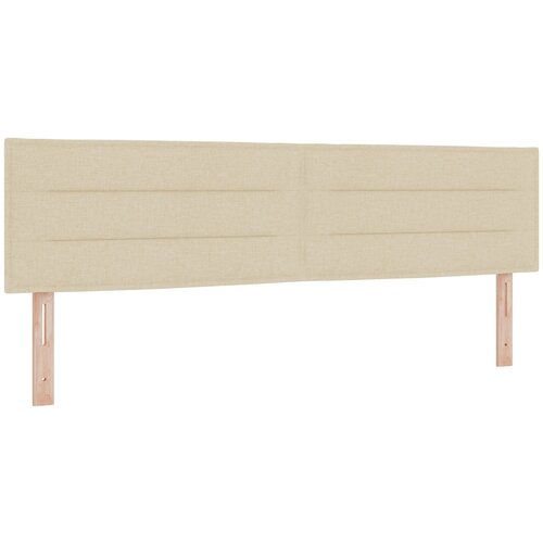 VidaXL Vzglavje Slinjasti Dizajn Krem 180 cm Tkanina, (22049652) Slike